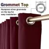 NINGBAI Blackout Curtains with Grommets, 220 x 90 cm, Wine Red view 4