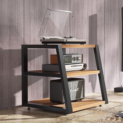 ZIHESY Hi-Fi Audio-Video Shelf, TV Rack and Record Stand, Yellow, 60 cm/23.6 in