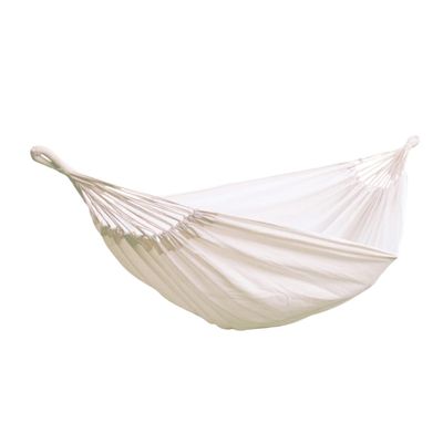 BESPORTBLE Camping Hammock 200 x 80 cm, Canvas, White, with Rope