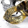 QAZWZG 4-Piece Masquerade Masks, Vintage Prince Half-Face Masks, Antique Copper Retro Crown Style, Silver Style 4 view 4