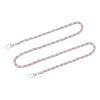 QUARKZMAN 120 cm Purse Chain Strap, Pink Strap with Silver Chain view 1