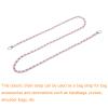QUARKZMAN 120 cm Purse Chain Strap, Pink Strap with Silver Chain view 3