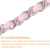 QUARKZMAN 120 cm Purse Chain Strap, Pink Strap with Silver Chain view 4