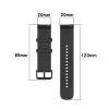 HFBZVAFC Round-Tail Silicone Watch Band, 20 mm, Dark Gray with Black Buckle view 3