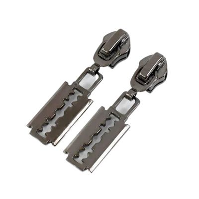 AQXYWQLL 5/10-Piece #5 Zipper Sliders for Metal, Nylon and Resin Zippers, Gun Black