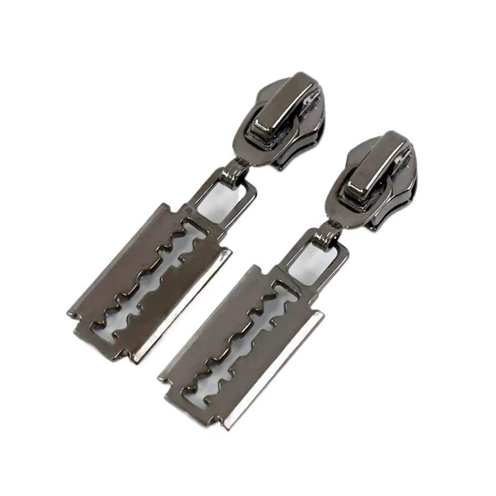 AQXYWQLL 5/10-Piece #5 Zipper Sliders for Metal, Nylon and Resin Zippers, Gun Black