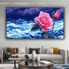 Paint by Numbers Flower/Sea Design for Adults and Children, 60 x 120 cm, Unframed view 2