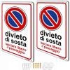 2-Pack No Parking Private Property Signs, Reflective Metal, UV-Protected, 20 x 30 cm view 1