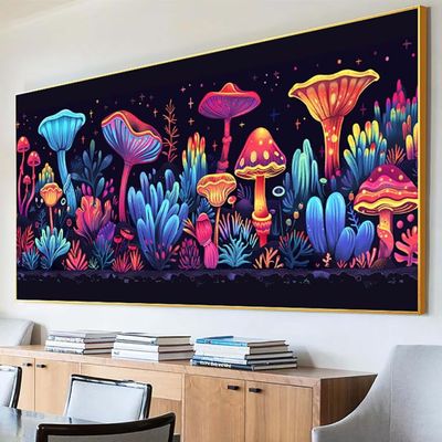 DIY 5D Diamond Painting for Adults, Flower and Mushroom Design, 80 x 160 cm, Embroidery Craft for Home Decor and Gifts