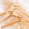 Personalized Engraved Wooden Wedding Hanger view 1