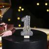 Saododku Number 1 Birthday Candle with Holographic Disco Ball, 8 cm view 2