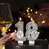 Saododku Number 1 Birthday Candle with Holographic Disco Ball, 8 cm view 3