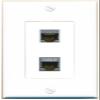 RiteAV 1-Port CAT6A CAT7 Female-to-Female Keystone Wall Plate [White] view 1