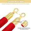 Red Velvet Rope Barrier, 6-Piece Set, Gold Hooks, 2.4 m (8 ft) view 4