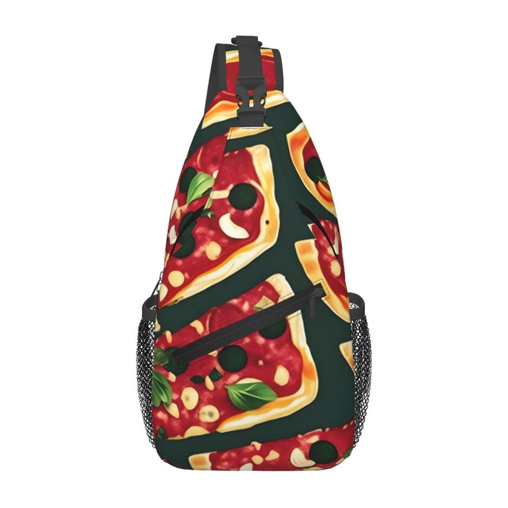 Pizza Pattern Shoulder Bag for Men and Women