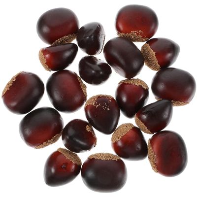VICASKY Artificial Chestnuts, 20-Piece Realistic Food Models