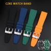 HKIDKK Silicone Watch Band for Rolex, Longines, Citizen BN0193, Curved Interface, 19/20/22 mm, Soft 21-Man Band, 19 mm, Agate view 2