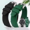 HKIDKK Silicone Watch Band for Rolex, Longines, Citizen BN0193, Curved Interface, 19/20/22 mm, Soft 21-Man Band, 19 mm, Agate view 4