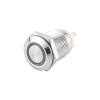 MCQWOMFQAK 1PCS 12 mm Metal Push Button Switch, Self-Resetting, Torsion Car Power Switch, Small Round Horn Button, 3V/6V/12V/24V, xiaguolingsm (White, Round Symbol, Reset—High Head, 12V–24V) view 2