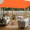 Rectangular/Square Outdoor Canopy with Mounting Kit and Guy Ropes, UV-Resistant Sun Shade, Dark Green, 6 x 8 m view 3
