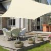 Rectangular/Square Outdoor Canopy with Mounting Kit and Guy Ropes, UV-Resistant Sun Shade, Dark Green, 6 x 8 m view 4