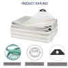 White PVC Wood Tarp 1.9 x 4.7 m, Waterproof and UV-Stabilized view 2