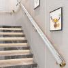 Acrylic Stair Railing, Transparent, 560 cm, Gold-Tone Brackets, 200 kg Capacity view 2