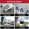 Collapsible, Retractable Traffic Barrier Gate with Rubber Base, Portable Temporary Safety Gate (900 x 120 cm) view 4