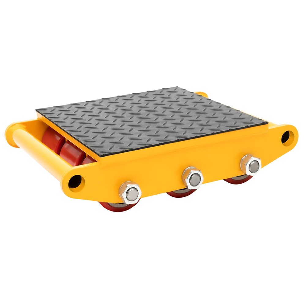 Heavy-Duty Machinery Mover with Steel Rollers and 360° Swivel Top