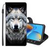 SEHEYA Wallet Case for Samsung Galaxy A36 5G, Green/Blue Wolf Eyes Pattern view 1