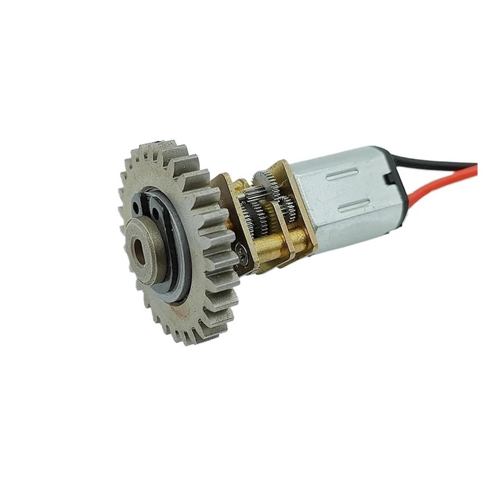 LLBOGRGGN N20 Full-Metal Gearbox Electronic Starter, DC 3–6 V, 5 V, 60 RPM, 12 mm Reduction, 28-Tooth Metal Gear, DIY Toy