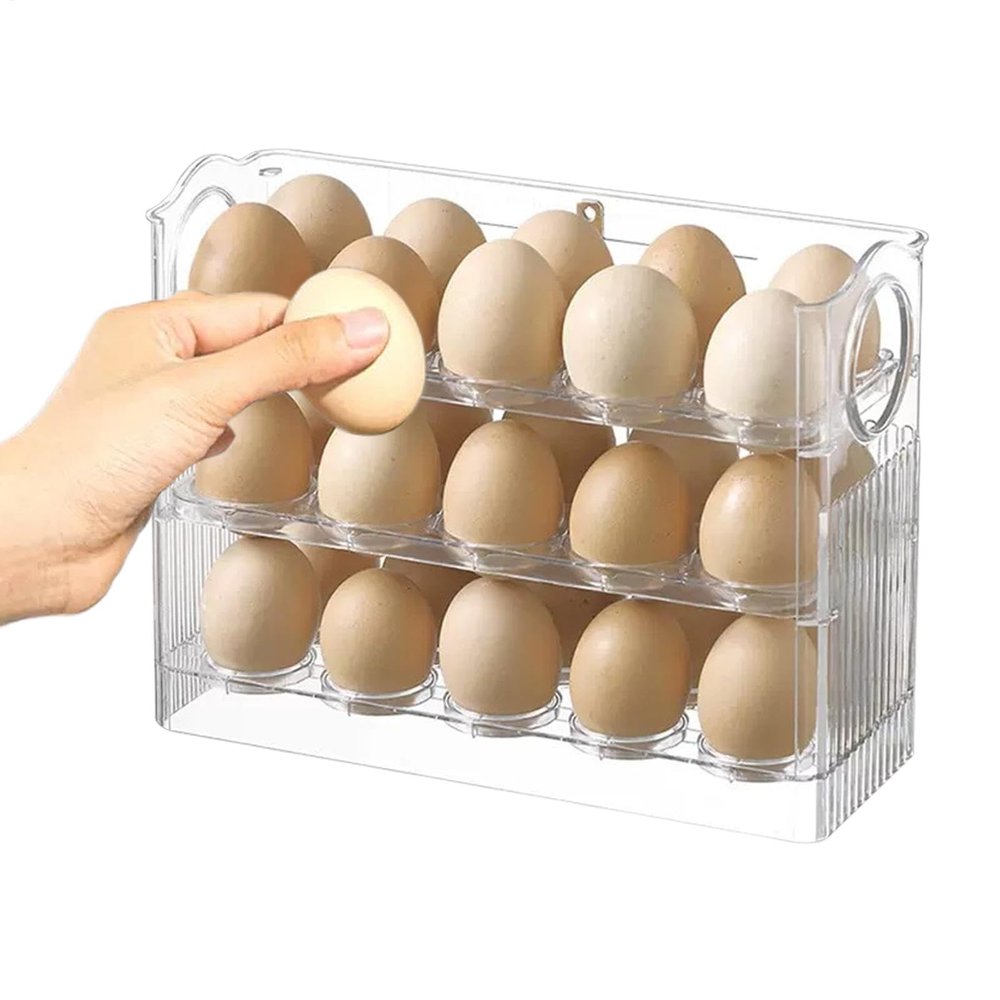 3-Tier Flippable Egg Holder for Refrigerator