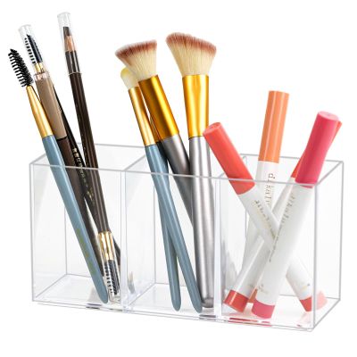 ZEXALOR Transparent 3-Compartment Drawer Organizer