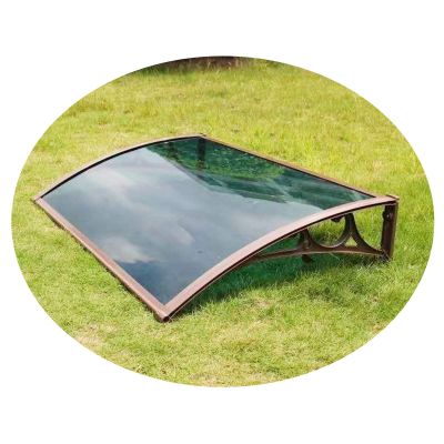 Wall-Mounted Aluminum Door Awning, 80 x 115 cm