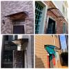 Wall-Mounted Aluminum Door Awning, 80 x 115 cm view 2