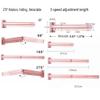 ZLQRTUD Wall-Mounted Clothes Drying Rack, Retractable and Folding, 270° Rotating, Pink view 4