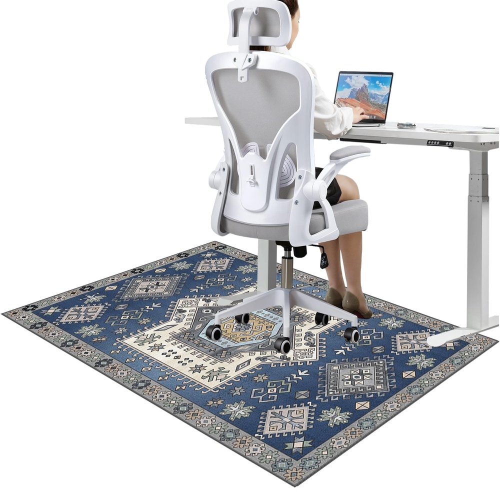 Gaming Chair Mat for Hard Floors, 140 x 160 cm, Scratch-Resistant and Non-Slip