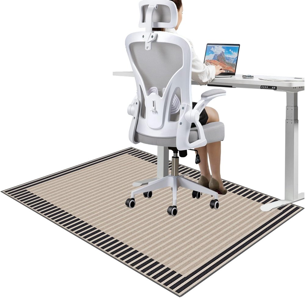 JaevKwzy Gaming Chair Mat for Hard Floors and Carpet, 70 x 110 cm