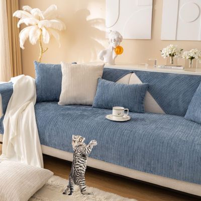 L/U-Shaped Sofa Cover, Blue 3, 110 x 210 cm