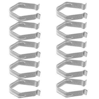PRETYZOOM 20-Piece Iron Spring Clips for Clothes Hangers, Silver