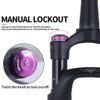 ERSINIAN 700c Suspension Fork for Road and Gravel Bikes, 12 x 100 mm Thru-Axle, Air Spring, 40 mm Travel, Tapered Steerer, Disc Brake, Manual Lockout, Red view 3