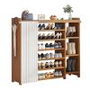 Bamboo Shoe Rack with 7 Tiers and Adjustable Shelves for 27–33 Pairs view 1