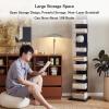 9-Tier Vertical Metal Bookshelf for Small Spaces view 3