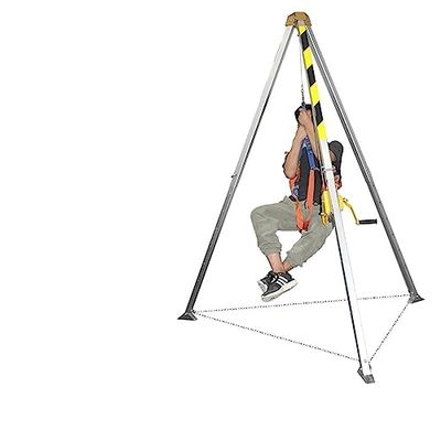 Rescue Tripod for Confined Spaces, Aluminum Alloy, 1,200 lb (300 kg) with Winch