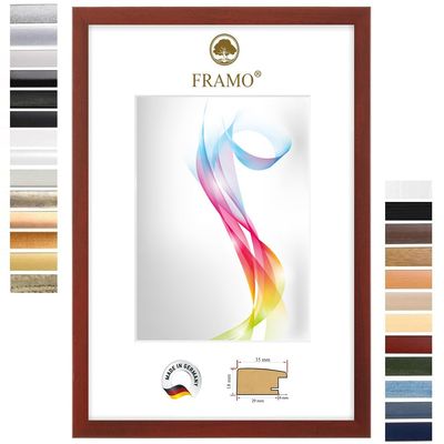 FRAMO MDF Picture Frame 80 x 105 cm, Red-Washed | Custom Size