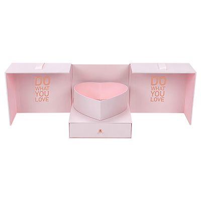 Valentine’s Gift Box with Satin Ribbon and Drawer for Weddings and Birthdays