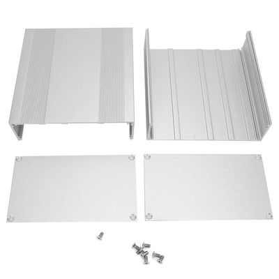 Silver Aluminum Enclosure, Split-Design Electronics Project Box for PCB Wiring