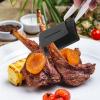 SECFOU Stainless Steel and Silicone Cooking Tongs with Non-Slip Grip view 3