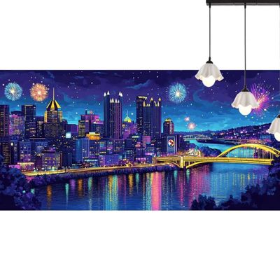 5D Diamond Painting New York Landscape Kit, 140 x 70 cm