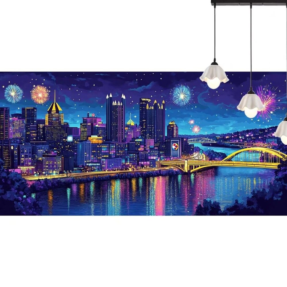 5D Diamond Painting New York Landscape Kit, 140 x 70 cm